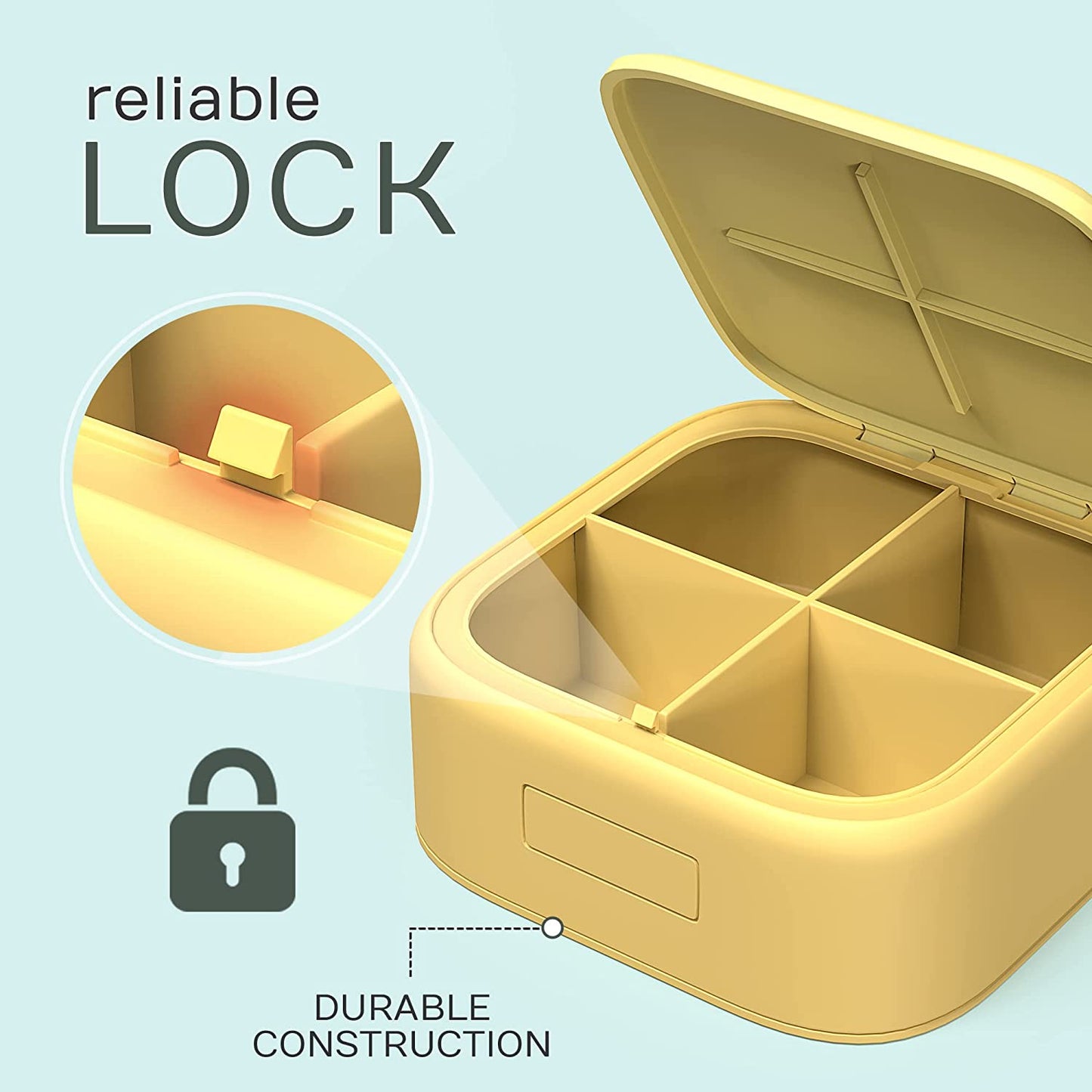 Small Pill Box- Push Open Design