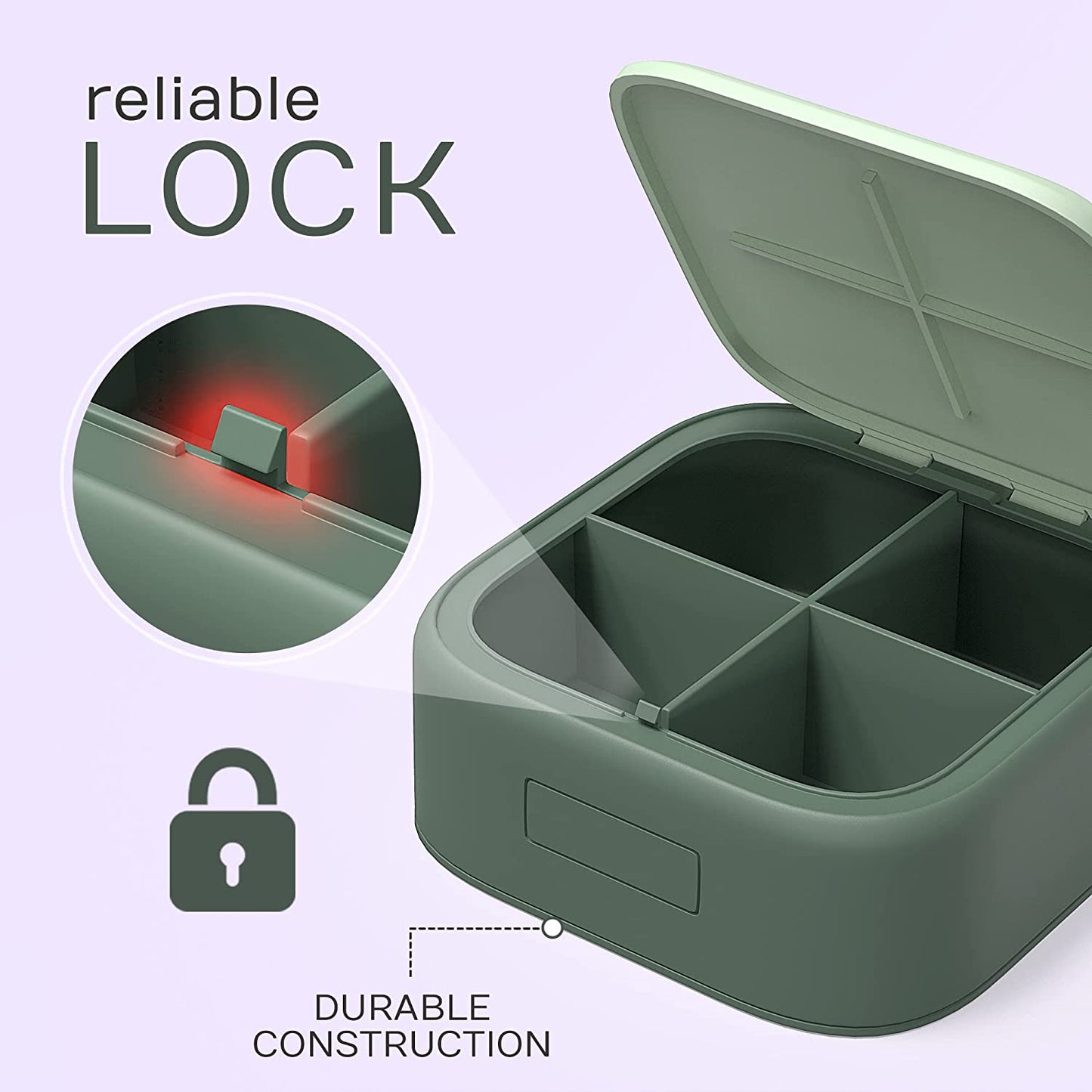 Small Pill Box- Push Open Design