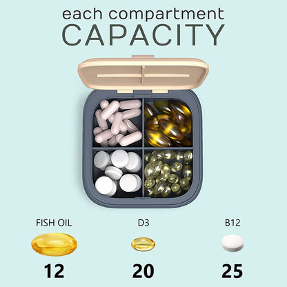 Small Pill Box- Push Open Design