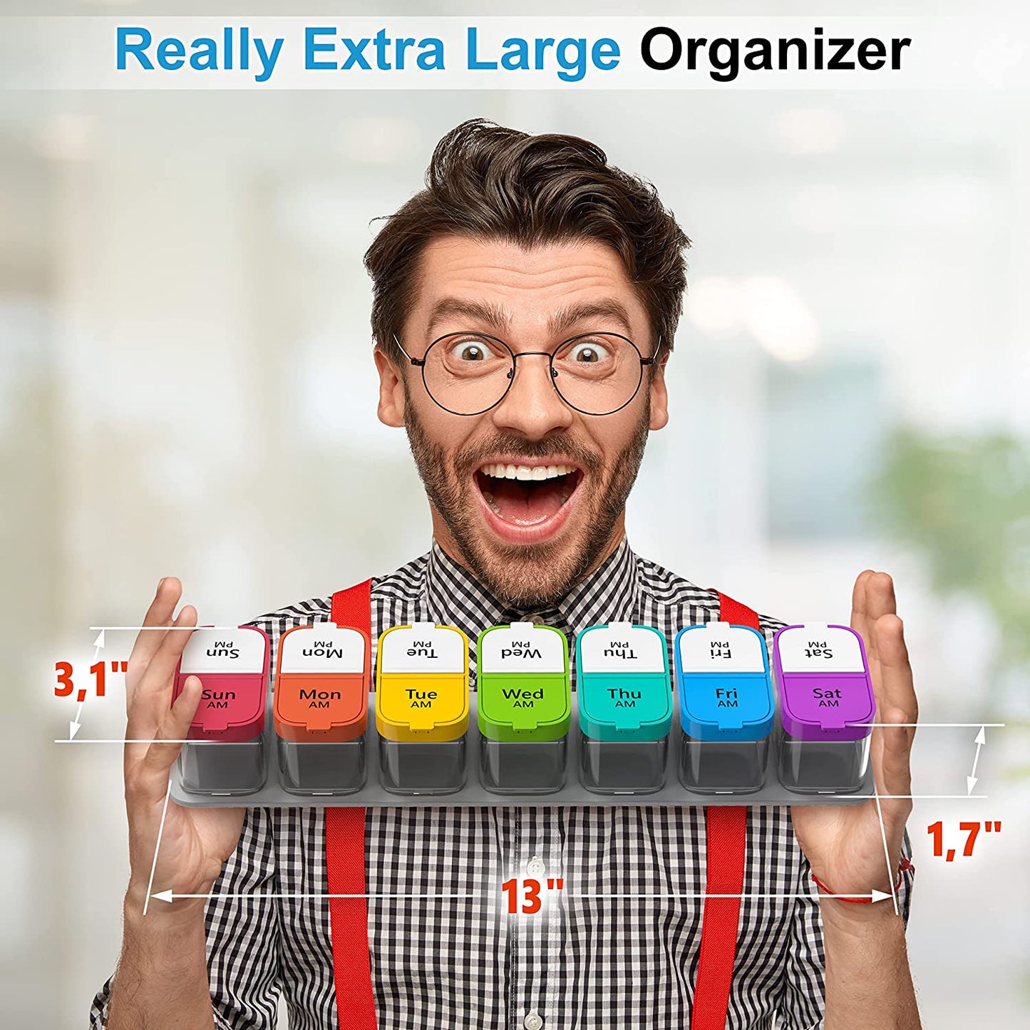 Extra Large Weekly Pill Organizer